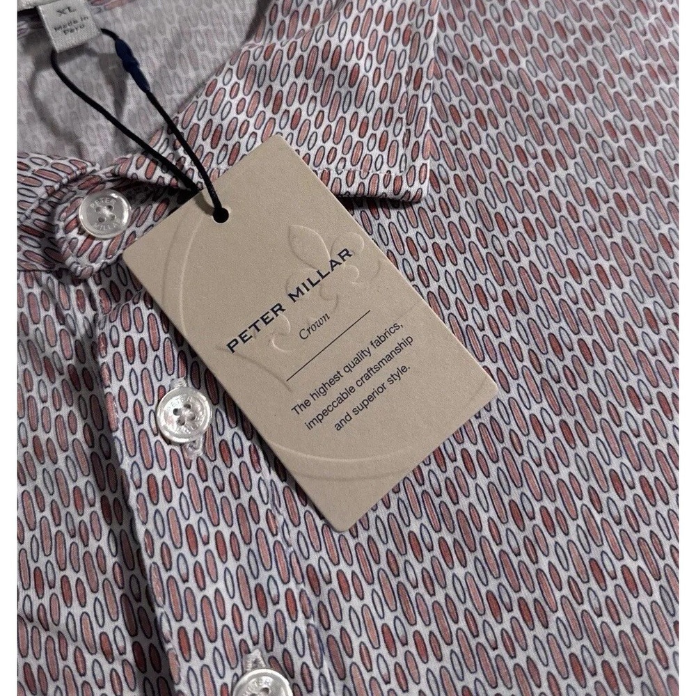 Peter Millar Crown Men's Size XL Surf's Up Surfboard Polo Golf Shirt Pima Cotton